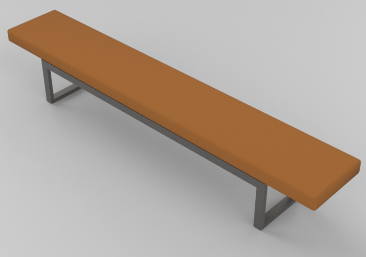 3D Arm Chairs - Bench with upholstered seat - Hitch Mylius...