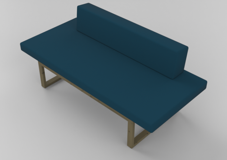 Poltronas 3D - Banco com assento acolchoado - Hitch Mylius...
