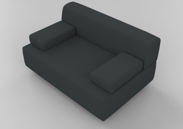 Poltronas 3D - Sofá revestido de tecido ou de pele - Hitch...