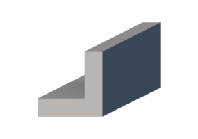 3D Profil - Profil L-90/25x90/25mm
