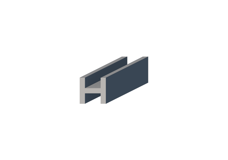 Perfil 3D - Perfil H-50/10x50/10mm - ACCA software Perfil 3D - Perfil H-50/10x50/10mm - ACCA software