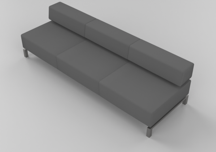 Poltrone 3D - Divano 3 posti in tessuto o in pelle - Hitch...