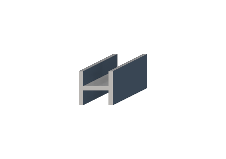 Profil 3D - Profil H-80/10x80/10mm - ACCA software Profil 3D - Profil H-80/10x80/10mm - ACCA software
