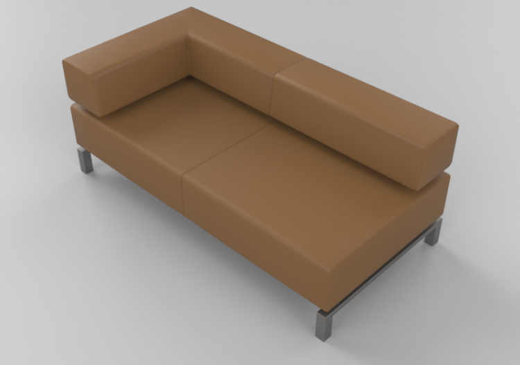 Poltronas 3D - Sofá 2 plazas de tela o de piel - Hitch...