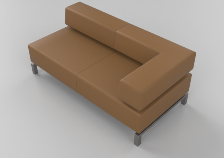 3D Arm Chairs - 2 seater fabric or leather upholstered...