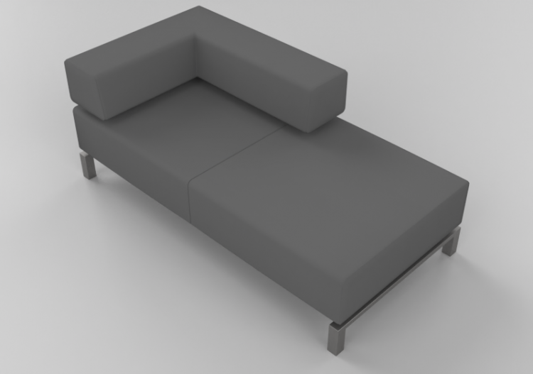 3D Arm Chairs - 2 seater fabric or leather upholstered...