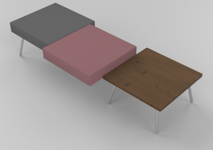 3D Arm Chairs - Bench with matching table - Hitch Mylius -...