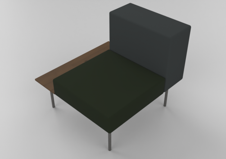 Fauteuil 3D - Fauteuil en tissu avec table basse - Hitch...