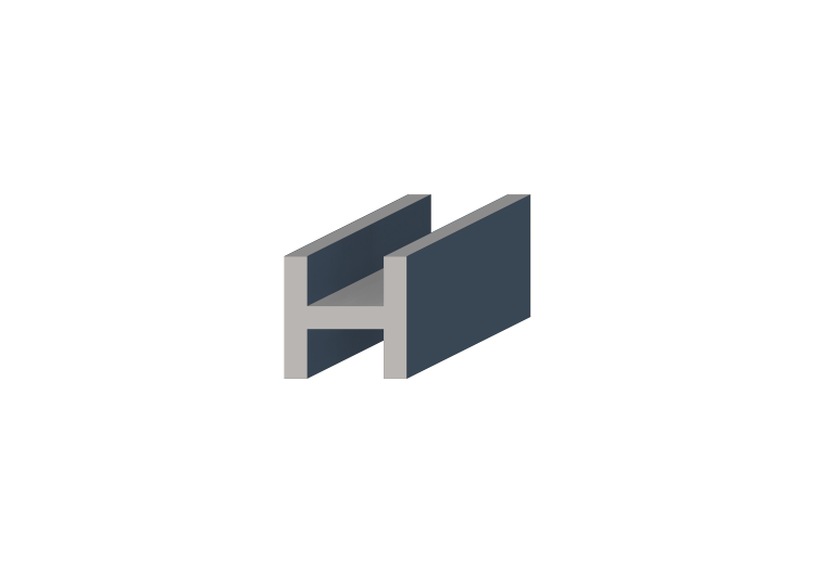 Perfil 3D - Perfil H-80/15x80/15mm - ACCA software Perfil 3D - Perfil H-80/15x80/15mm - ACCA software