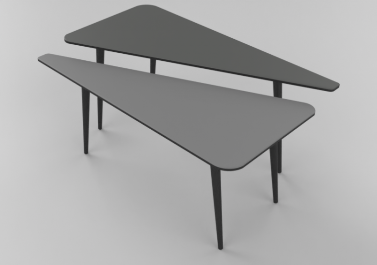 Tavoli 3D - Set di due tavoli - Kare - 81141 - ACCA...