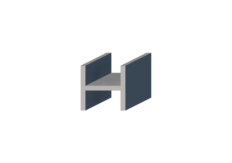 3D Profil - Profil H-140/15x140/15mm - ACCA software 3D Profil - Profil H-140/15x140/15mm - ACCA software