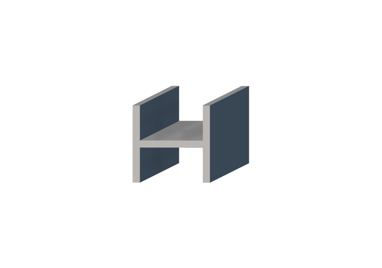 Profil 3D - Profil H-160/15x160/15mm - ACCA software Profil 3D - Profil H-160/15x160/15mm - ACCA software