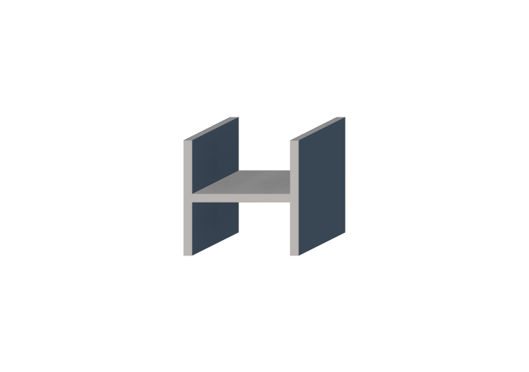 Profil 3D - Profil H-200/15x200/15mm - ACCA software Profil 3D - Profil H-200/15x200/15mm - ACCA software
