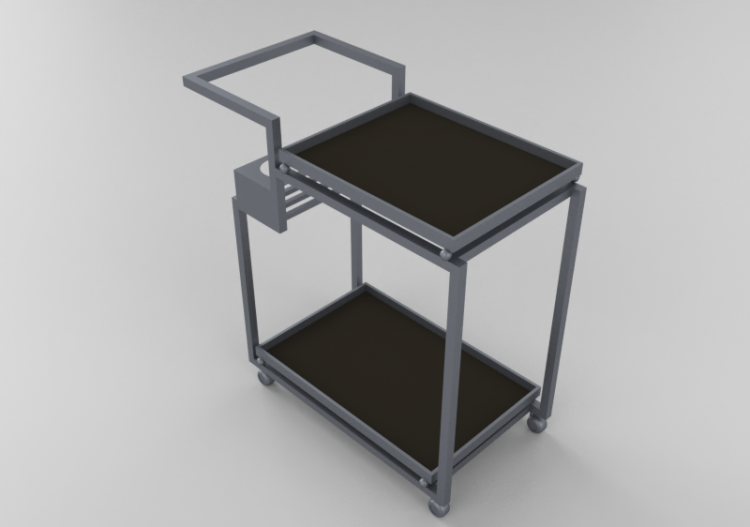 3D Tables - Rectangular service trolley - Kare - 81388 -...