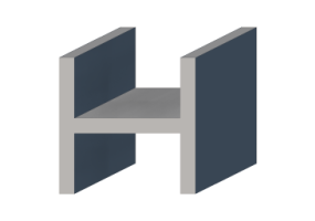 Perfil 3D - Perfil H-180/20x180/20mm