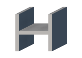 3D Profil - Profil H-200/20x200/20mm