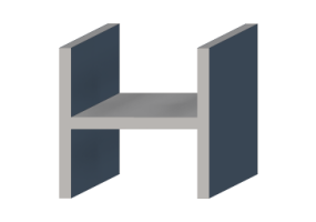 Profilo 3D - Profilo H-250/20x250/20mm