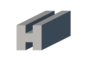 3D Profil - Profil H-70/25x70/25mm