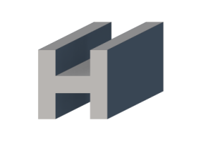 Perfil 3D - Perfil H-100/25x100/25mm