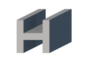 Perfil 3D - Perfil H-120/25x120/25mm