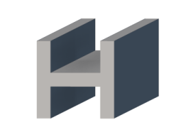 Perfil 3D - Perfil H-140/25x140/25mm