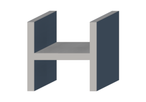 Profilo 3D - Profilo H-250/25x250/25mm