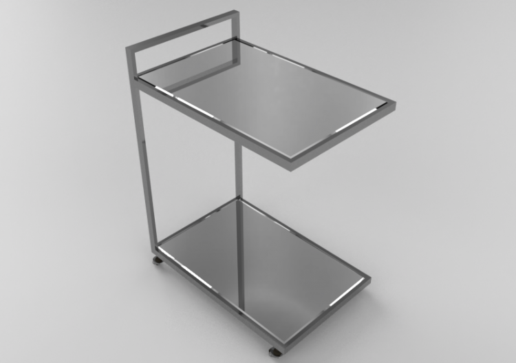 Tables 3D - Chariot de service rectangulaire - Kare - 82667...