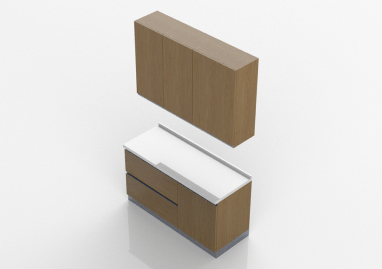 3D Kitchens - Bloque linear 150x240cm - ACCA software