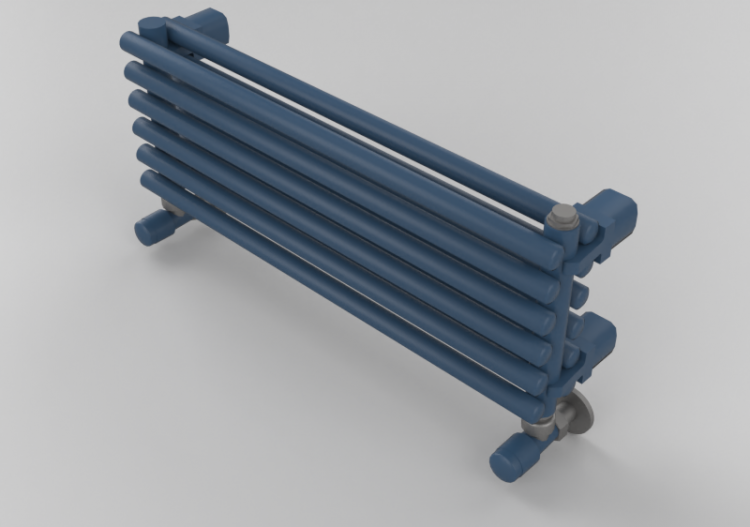 Radiador e Ventiloconvectores 3D - Radiador horizontal de...