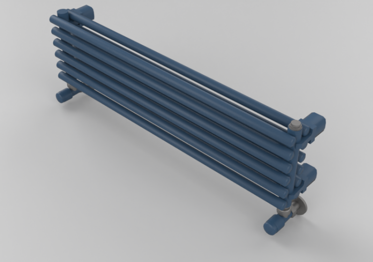 Radiador e Ventiloconvectores 3D - Radiador horizontal de...
