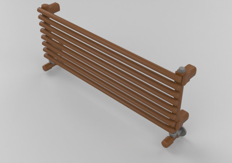 Radiator and fan coil units 3D - Steel horizontal radiator...