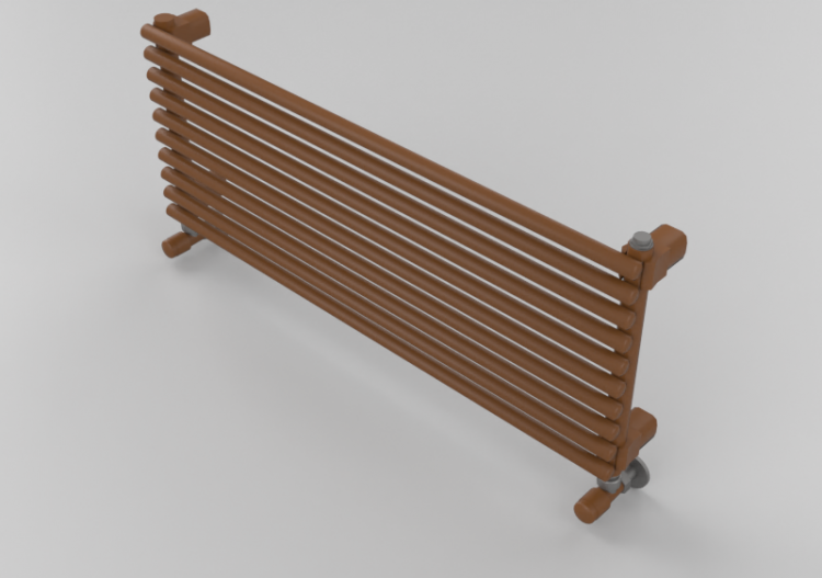 Radiador e Ventiloconvectores 3D - Radiador horizontal de...