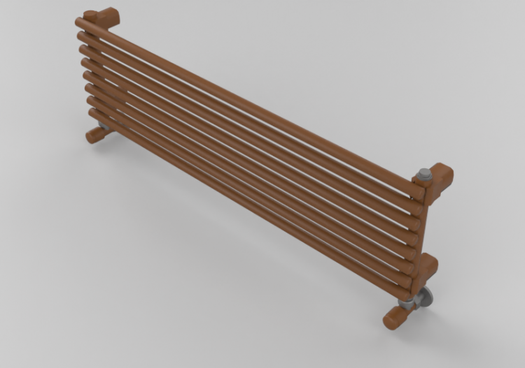 Radiador e Ventiloconvectores 3D - Radiador horizontal de...