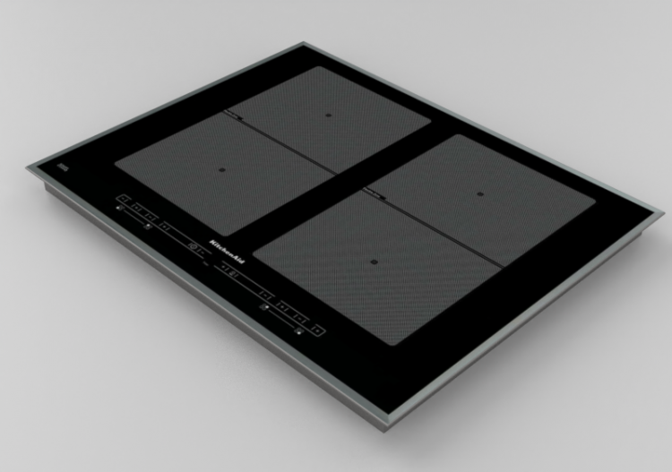 Eletrodomésticos 3D - Cooktop por indução com 4 queimadores...