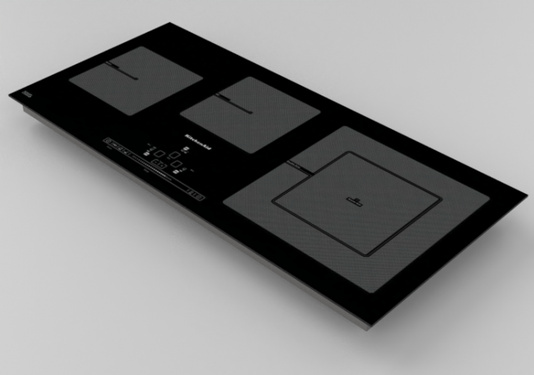 Electroménagers 3D - Plan cuisson à induction 3 zones -...