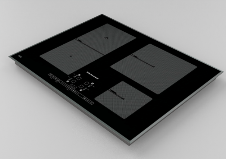 Eletrodomésticos 3D - Cooktop por indução com 4 queimadores...