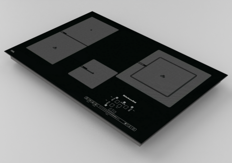Eletrodomésticos 3D - Cooktop por indução com 4 queimadores...