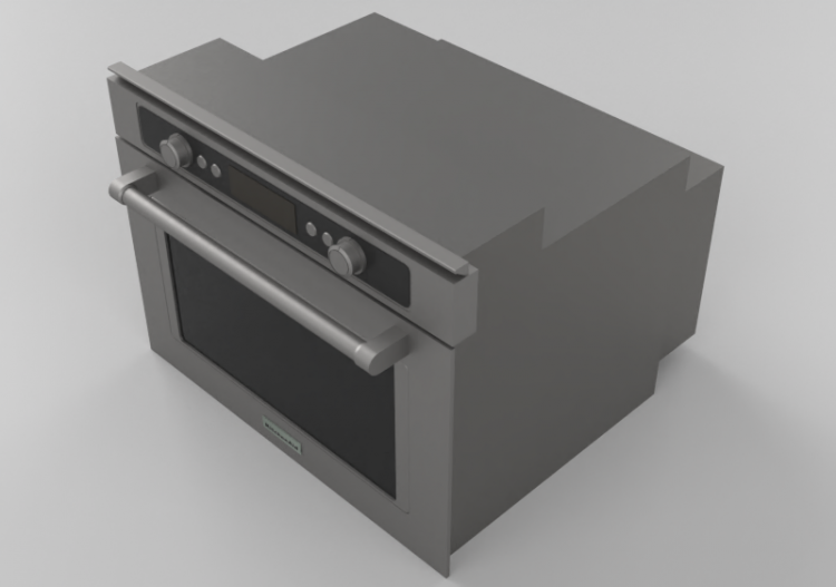 Eletrodomésticos 3D - Forno de micro-ondes de embutir -...