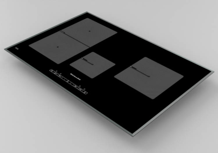 Electroménagers 3D - Plan cuisson à induction 4 zones -...