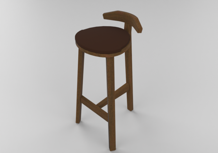 3D Chairs - Wood stool - Schuster - MATERIA - ACCA software