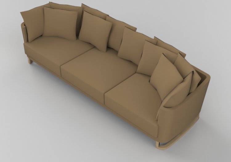 Poltronas y Sofás 3D - Sofá de tres asientos - Schuster -...
