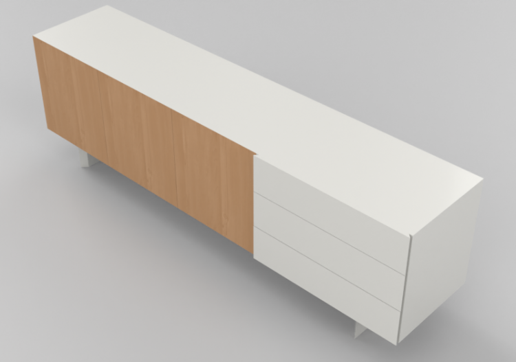 3D Möbel - Holz-Buffet - Schuster - TECLA 2400 - ACCA...