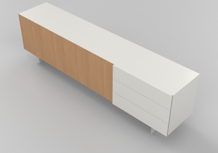 Muebles 3D - Bufet de madera - Schuster - TECLA 2600 - ACCA...