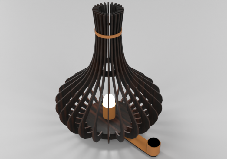 Lámpara de pie 3D - Lámpara de madera - Schuster - GULLIVER...