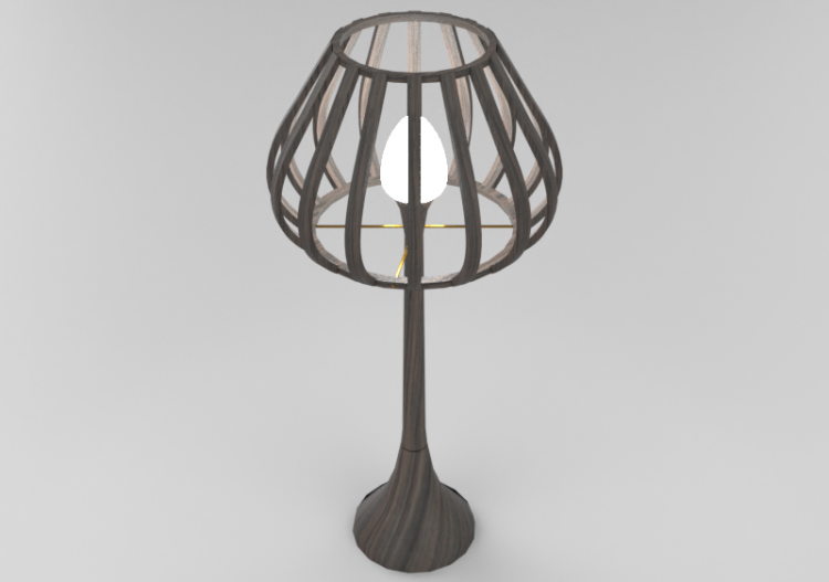 Lampada da terra 3D - Lampada in legno - Schuster - KREMLIN...
