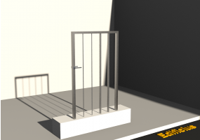 3D Gittertor - pedonale