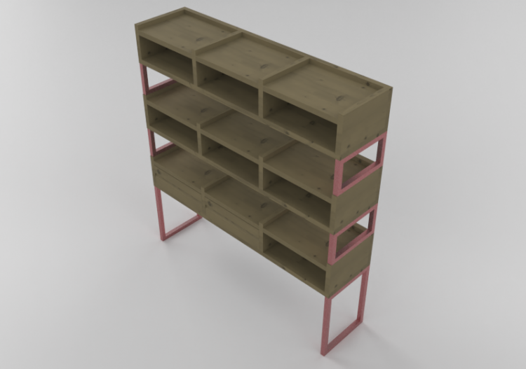 Librerías y Contenedores 3D - Estante porta objetos de...