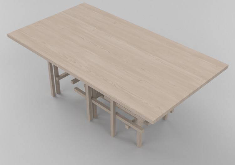 3D Tisch - Holztisch - Schuster - XYZ - ACCA software