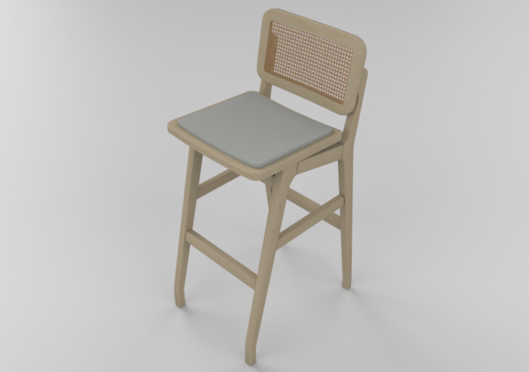 Cadeira 3D - Banqueta de madeira - Schuster - Lenzi - ACCA...