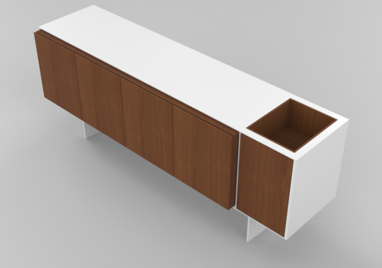 Móveis 3D - Bufê de madeira - Schuster - Coisas - ACCA...